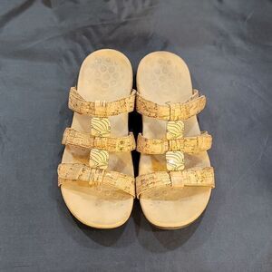 VIONIC AMBER GOLD CORK SYNTHETIC WOMEN"S SANDAL